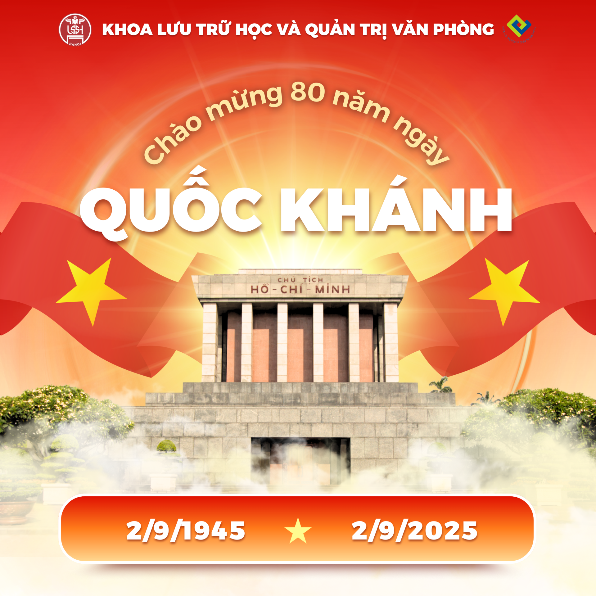 CHÀO MỪNG 80 NĂM QUỐC KHÁNH NƯỚC CỘNG HÒA XÃ HỘI CHỦ NGHĨA VIỆT NAM (2/9/1945 - 2/9/2025)